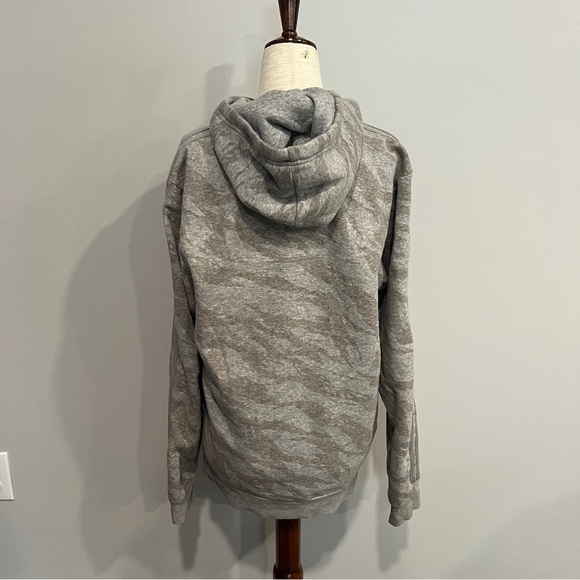 Adidas Three Stripe Gray Camo Sweatshirt Hoodie Medium - Picture 7 of 7